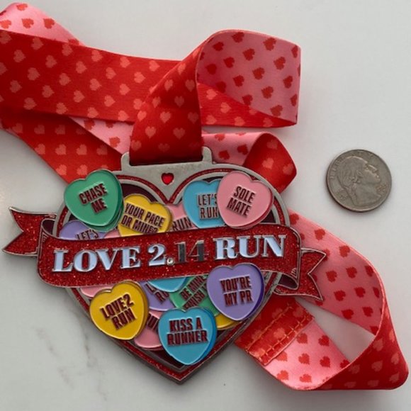 Gone for A Run Virtual running medal - Love 2.14 Run - Picture 1 of 2